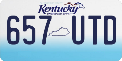 KY license plate 657UTD