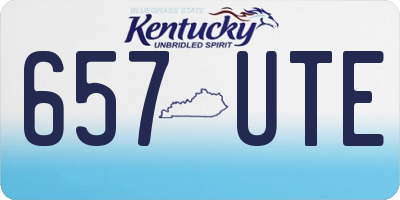 KY license plate 657UTE