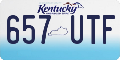 KY license plate 657UTF