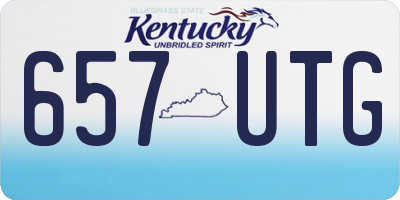 KY license plate 657UTG