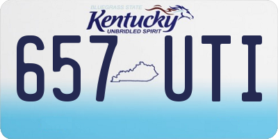 KY license plate 657UTI