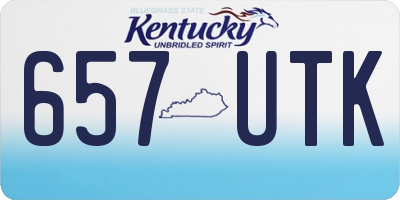 KY license plate 657UTK