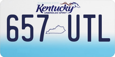 KY license plate 657UTL