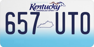 KY license plate 657UTO