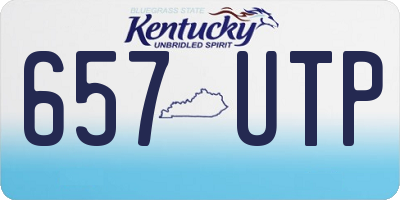 KY license plate 657UTP