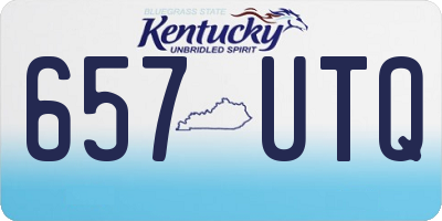 KY license plate 657UTQ