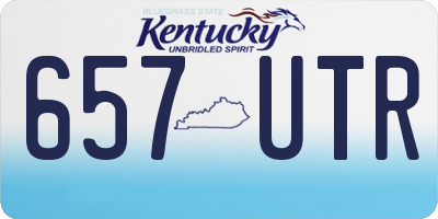 KY license plate 657UTR