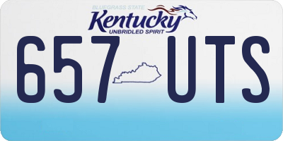 KY license plate 657UTS