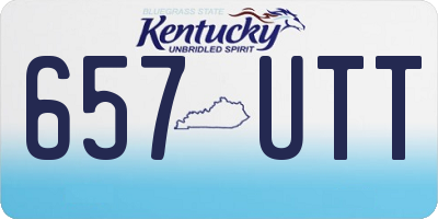 KY license plate 657UTT