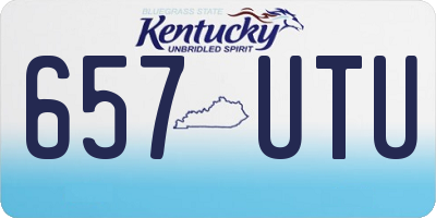 KY license plate 657UTU