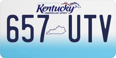 KY license plate 657UTV