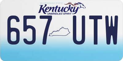 KY license plate 657UTW