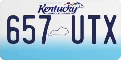 KY license plate 657UTX
