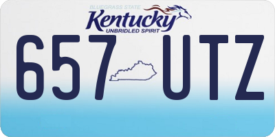 KY license plate 657UTZ
