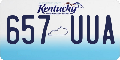 KY license plate 657UUA
