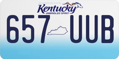 KY license plate 657UUB