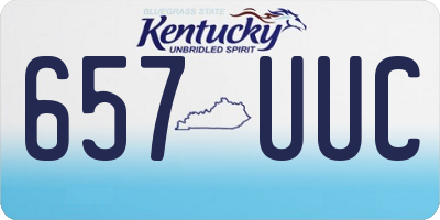 KY license plate 657UUC