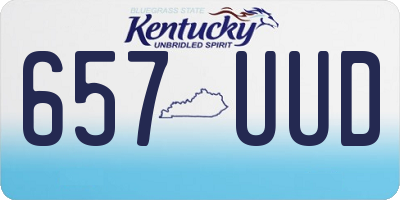 KY license plate 657UUD