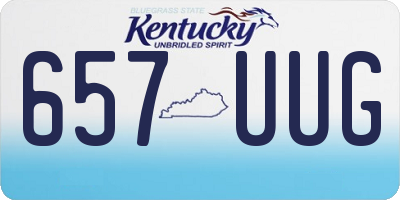 KY license plate 657UUG