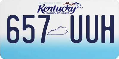 KY license plate 657UUH