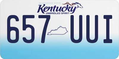 KY license plate 657UUI