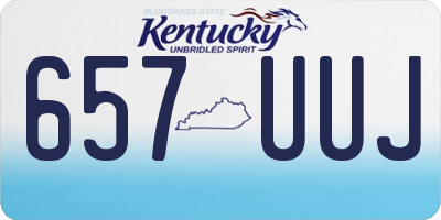 KY license plate 657UUJ