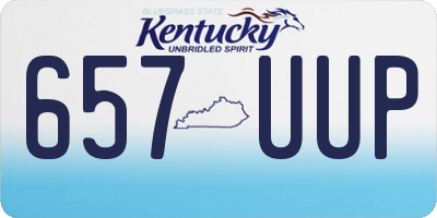 KY license plate 657UUP