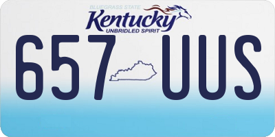 KY license plate 657UUS