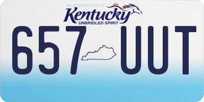 KY license plate 657UUT