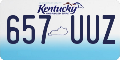 KY license plate 657UUZ