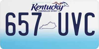 KY license plate 657UVC
