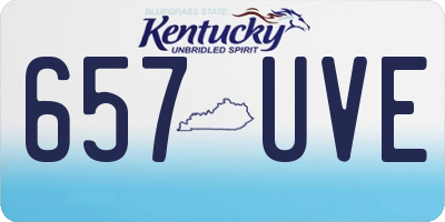 KY license plate 657UVE