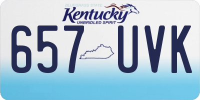 KY license plate 657UVK