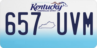 KY license plate 657UVM
