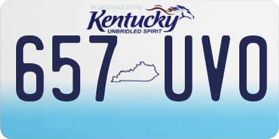 KY license plate 657UVO