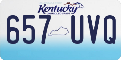 KY license plate 657UVQ