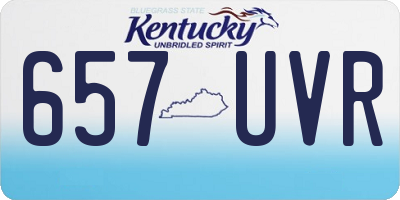 KY license plate 657UVR