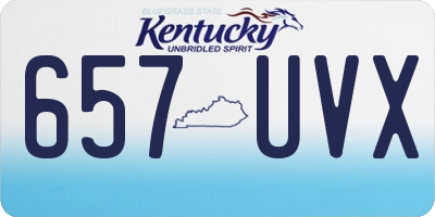 KY license plate 657UVX