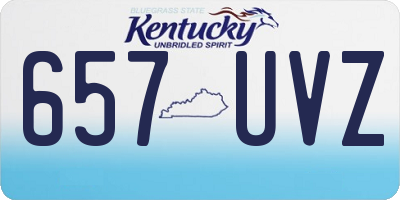 KY license plate 657UVZ