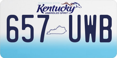 KY license plate 657UWB