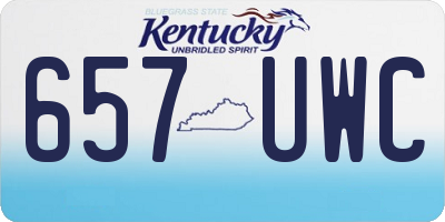 KY license plate 657UWC