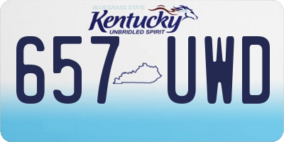 KY license plate 657UWD