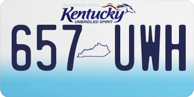 KY license plate 657UWH