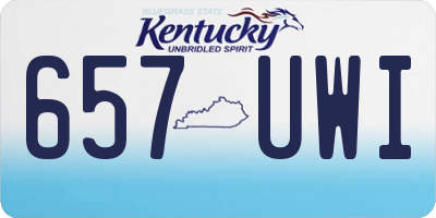 KY license plate 657UWI