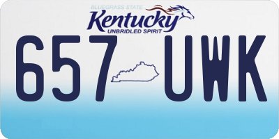 KY license plate 657UWK