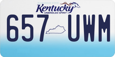 KY license plate 657UWM