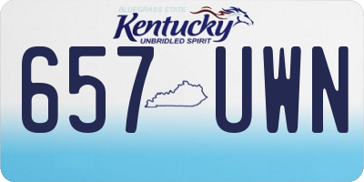 KY license plate 657UWN