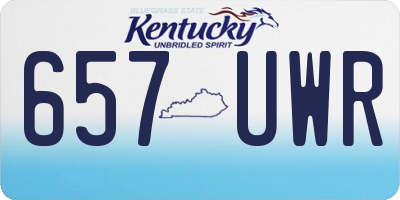 KY license plate 657UWR