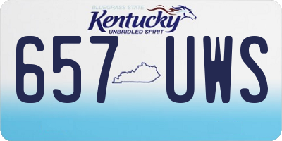 KY license plate 657UWS