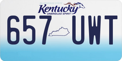 KY license plate 657UWT